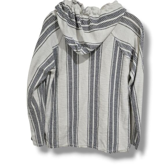 Ocean Drive Women’s Baja Striped Hoodie Pullover - Size Small, Cotton Blend - Picture 2 of 7